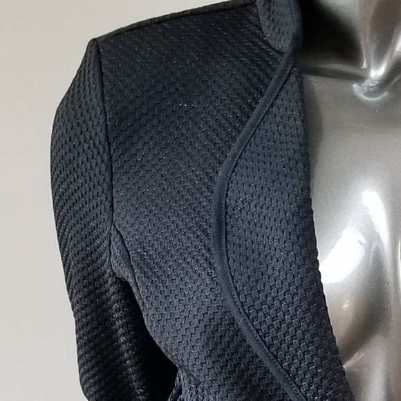 Black Blazer with Metal Zipper Pockets - with Free Gift - Picture 4 of 4